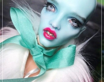 Pasha Pasha Mini Blue Blood Artist Doll Mannequin Wig Making 7" Fashion BJD Bust