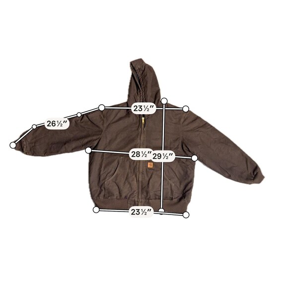 Carhartt J130 DKB Mens XL Dark Brown Quilted Flannel … - Gem