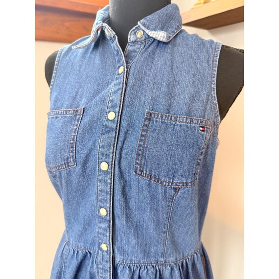 Y2K Tommy Hilfiger Women's Sleeveless Denim Midi Skater Dress Blue Size 6 -  Etsy Israel