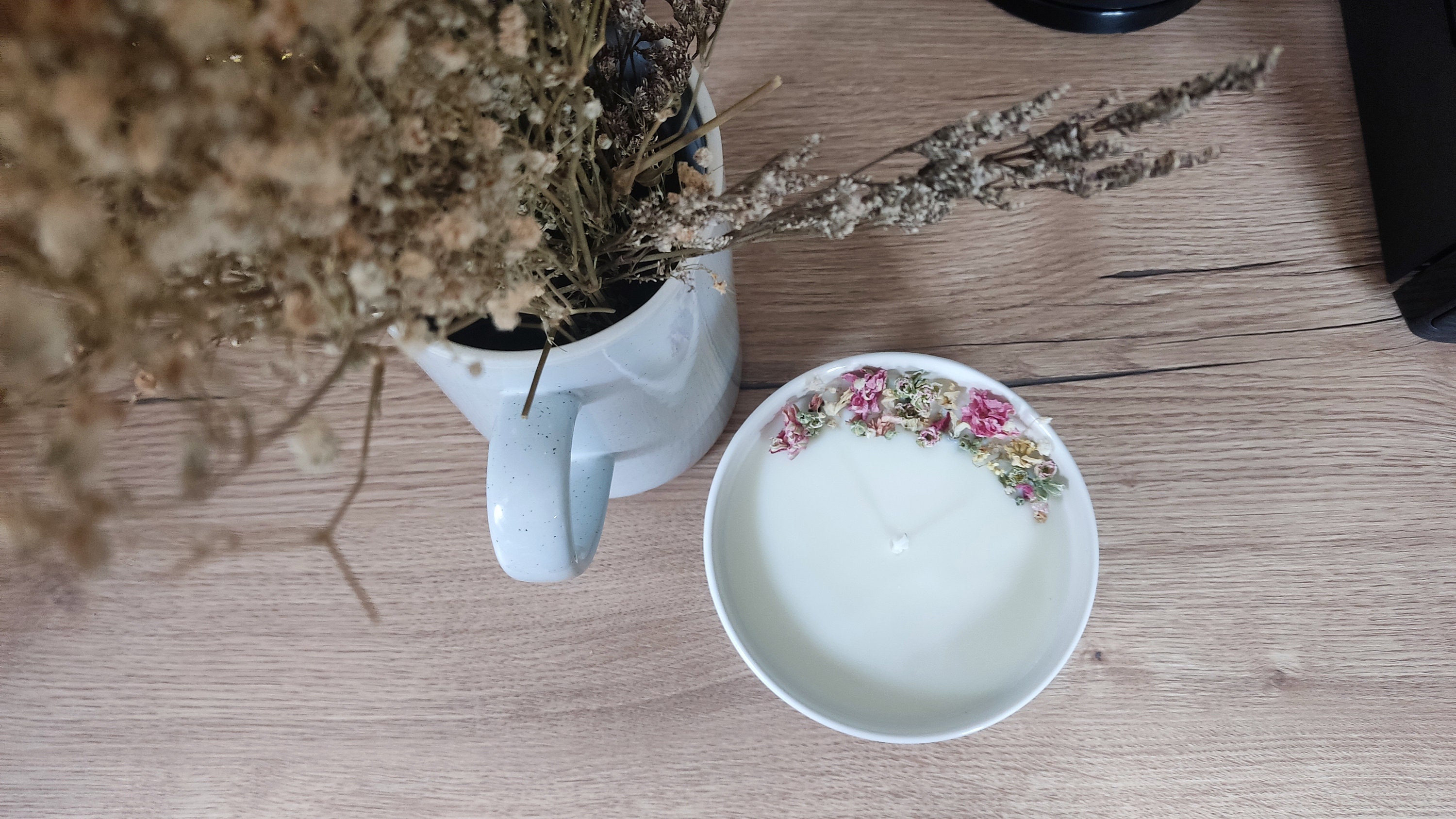 Grand Format Bougies Florales 350 G Fleurs Séchées