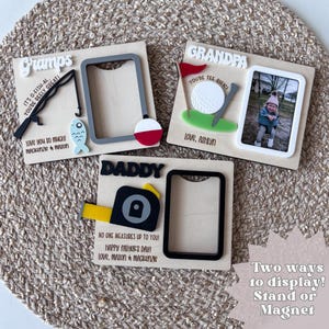 Father&#39;s Day Fridge Photo Magnet | Father&#39;s Day Gift | Gift for Dad | Gift for Grandpa | Photo Frame | Photo Magnet | Personalized Gift