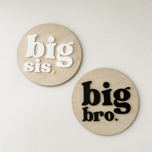 Big Bro Sign | Big Sis Sign | Pregnancy Announcement | Baby Announcement | Baby Photo Prop | Big Sister | Big Brother