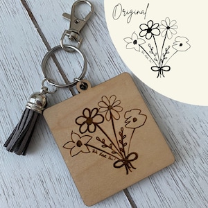 Custom Handwriting or Drawing Keychain | Handwriting Keychain | Custom Keychain Gift | Kids Handwriting gift