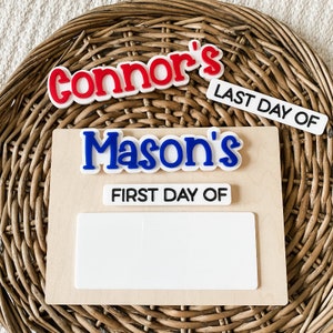 Interchangeable First Day of School Sign | Personalized Back to School Board | Reusable School Sign | Dry Erase Sign | School Photo Prop