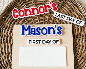 Interchangeable First Day of School Sign | Personalized Back to School Board | Reusable School Sign | Dry Erase Sign | School Photo Prop