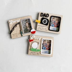 Father's Day Fridge Photo Magnet | Father's Day Gift | Gift for Dad | Gift for Grandpa | Photo Frame | Photo Magnet | Personalized Gift