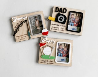 Father's Day Fridge Photo Magnet | Father's Day Gift | Gift for Dad | Gift for Grandpa | Photo Frame | Photo Magnet | Personalized Gift