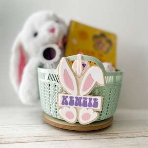 Easter Basket Tag | Kids Easter Gift | Easter Name Tag | Custom Easter Tag | Personalized Easter Tag | Bunny Ear Tag | Easter Decor