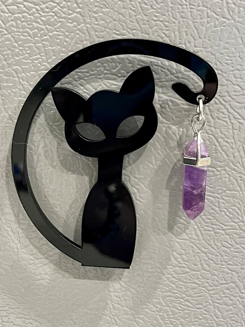 Atomic Kitty Cat Refrigerator Quartz, Rose Quartz, Obsidian