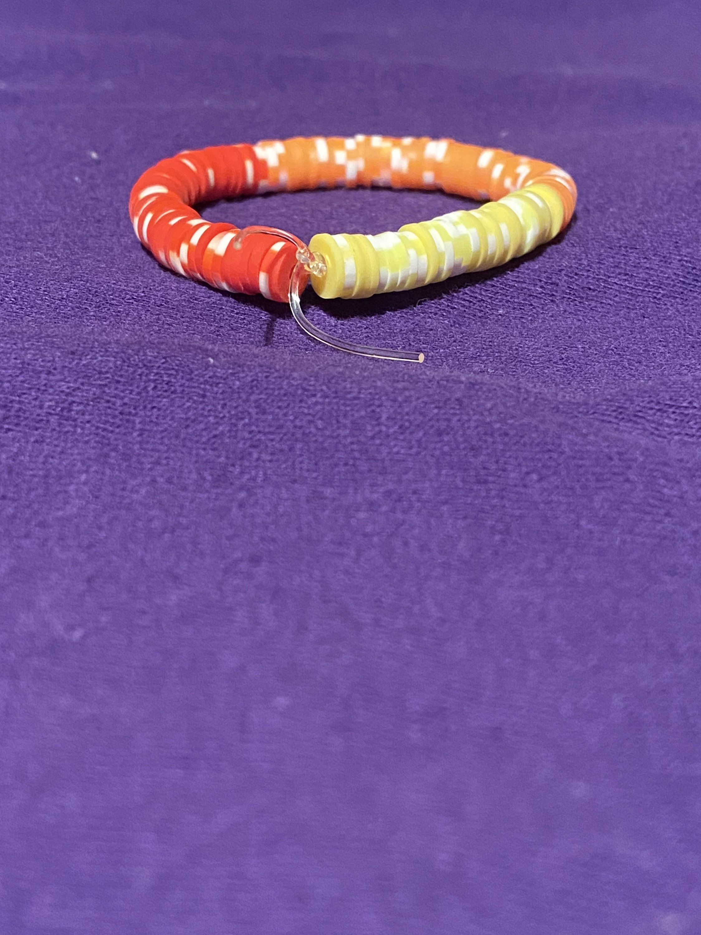 Sunset Clay Bead Bracelet Etsy