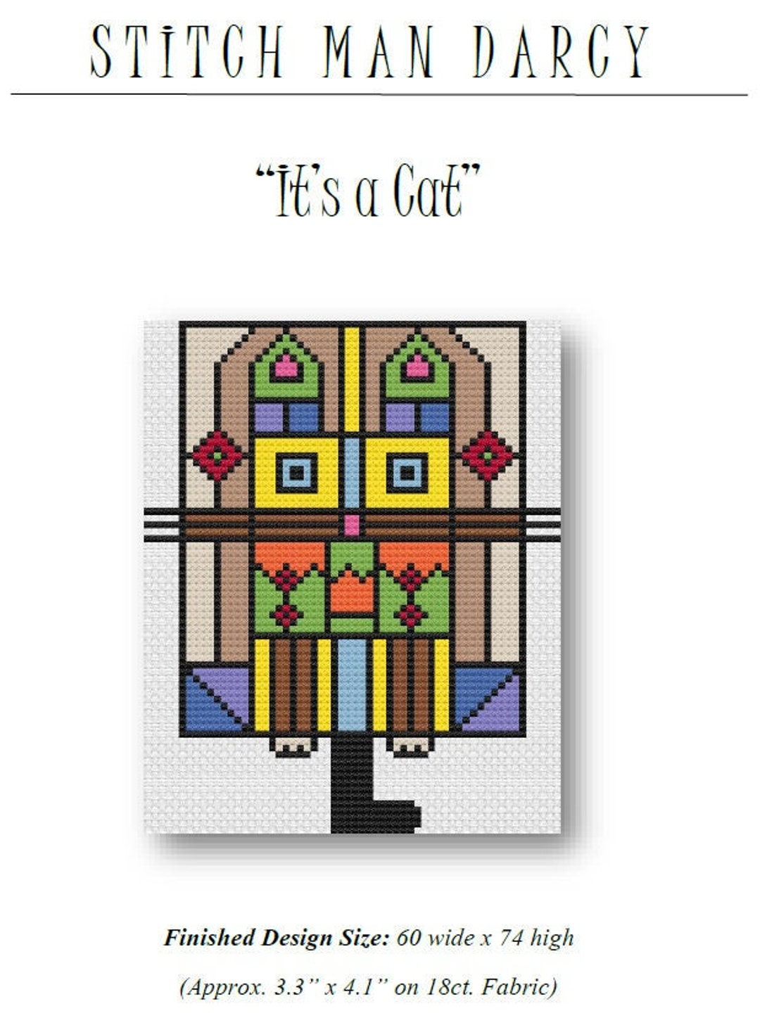 It's A Cat Cross Stitch Pattern / Cat Cross Stitch - Etsy
