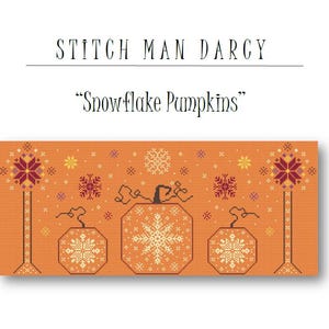 Snowflake Pumpkins - Cross Stitch Pattern / Digital Download (PDF)