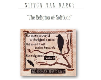 The Religion of Solitude - Cross Stitch Pattern / Bird Cross Stitch Pattern / Digital Download (PDF)