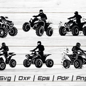 VTT vélo Quad Bundle Svg VTT vélo Silhouette PNG EPS Pdf Dxf