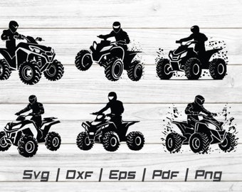 Atv Bike Quad Bundle Svg Atv Bike Silhouette PNG EPS Pdf Dxf