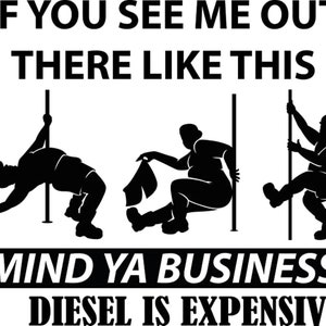 6 Inch Sticker Funny Dad Bod Dancer Gas Diesel Price Struggle