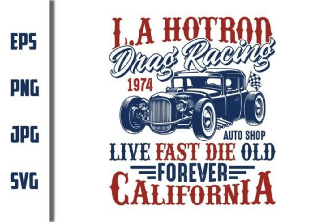 LA Hotrod Design Logo Drag Racing PNG - Etsy