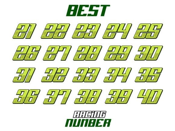 Racing Numbers Logo Design Vector