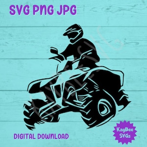 Tout-terrain Quad VTT SVG PNG Jpg Téléchargement instantané