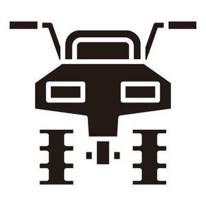 Logo d'icône de glyphe de transport de VTT - téléchargement immédiat
