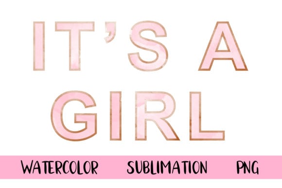 It's a GIRL PNG - Instant Download Art File - Etsy