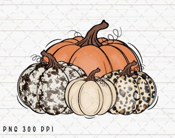 Fall Pumpkins Thanksgiving Halloween PNG
