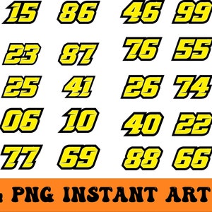 Rennzahlen - Sofortiger digitaler Download - PNG & SVG