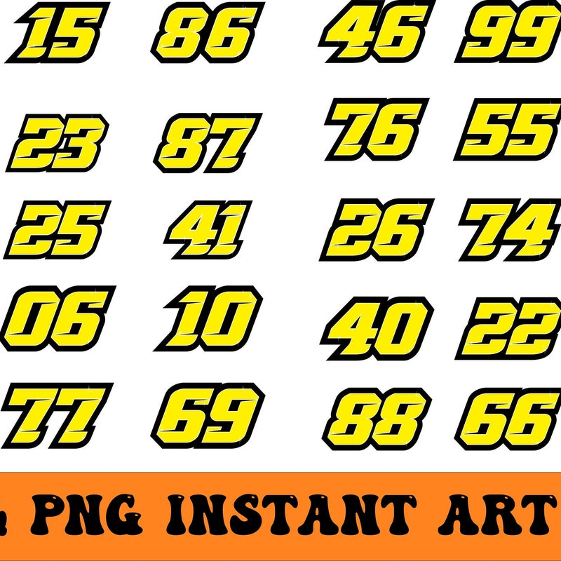 Racing Numbers Png - Etsy