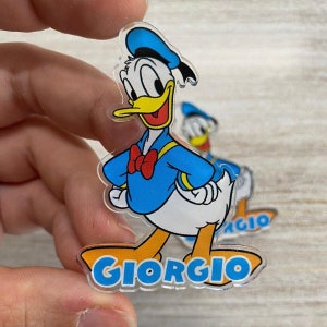 CALAMITA PERSONALIZZATA PAPERINO - compleanno, Battesimo, matrimonio, gadget, segnaposto, bomboniera