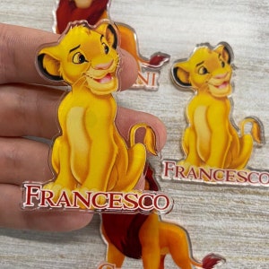CALAMITA PERSONALIZZATA SIMBA - compleanno, Battesimo, matrimonio, gadget, segnaposto, bomboniera