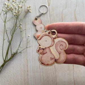 Portachiavi personalizzata ANIMALETTIBOSCO LEGNO - gadget, segnaposto, bomboniera