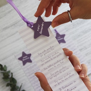 SEGNAPOSTO15 STELLA CARTONCINO - personalizzato, Matrimonio, nascita, ricordo, design, grafica, tema, Battesimo, gadget
