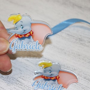 CALAMITA PERSONALIZZATA DUMBO - compleanno, Battesimo, matrimonio, gadget, segnaposto, bomboniera