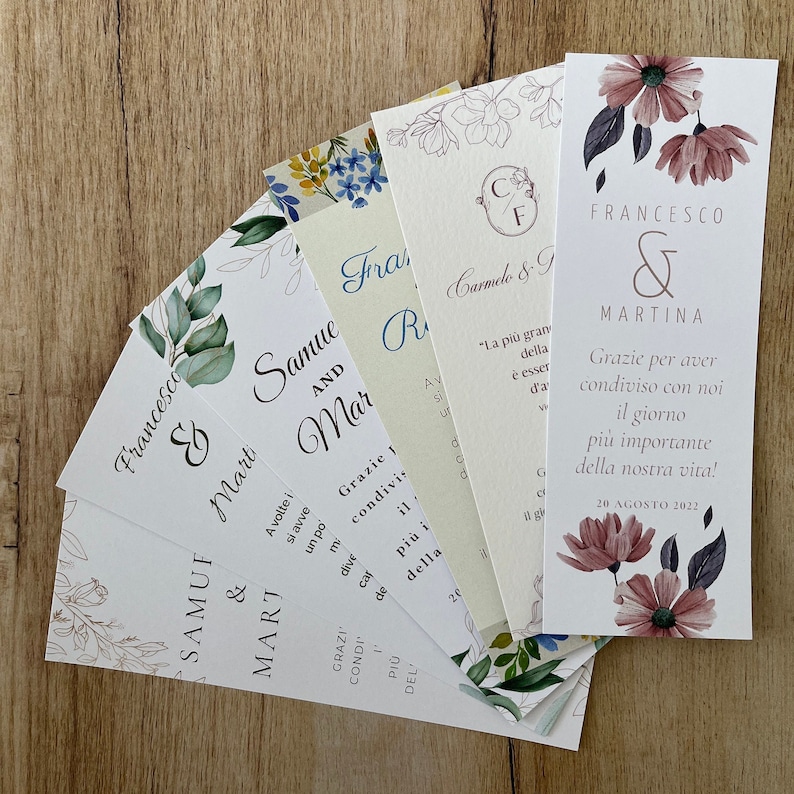 SEGNAPOSTO IN CARTONCINO personalizzato data matrimonio Etsy Italia