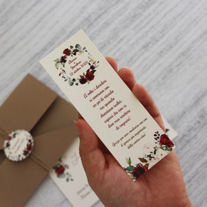 SEGNAPOSTO7 BORDEAUX CARTONCINO - personalizzato, data, matrimonio, sposi, ricordo, design, grafica, tema, nozze, gadget