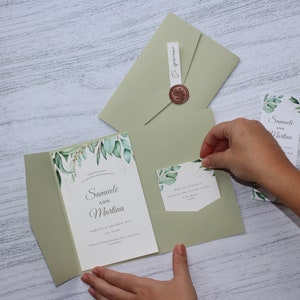 PARTECIPAZIONE4 MATRIMONIO KIWI - elegante - kiwi  - segnaposto, libretto messa, bigliettini, ceralacca, busta, coordinato