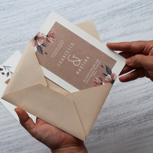 PARTECIPAZIONE FLOREAL 03 - Invito delicato e originale