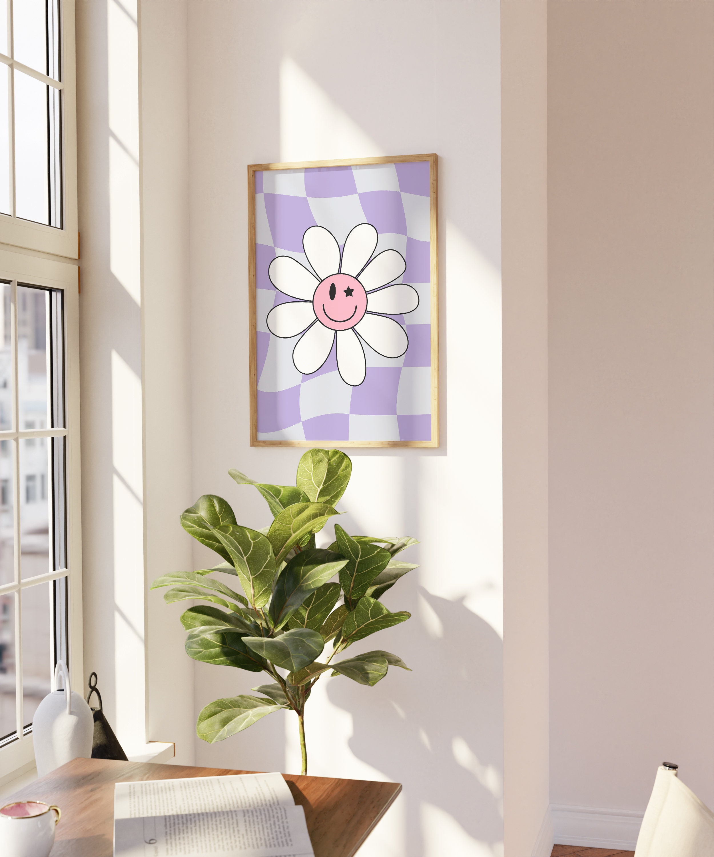Groovy abstract flowers, Y2K room decor, Purple print, Indie decor, Flower  market, Danish pastel Poster for Sale by KristinityArt