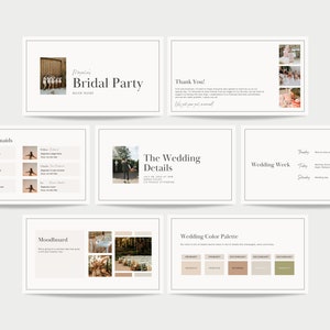 Wedding Template 14 Slide Wedding Planning Timeline & Bridesmaid Quick ...