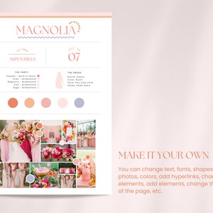 5x7 Canva Editable Bridesmaid Information Card Template Wedding Details for the Bridal Party Bridesmaid Proposal Card with Mood Board image 2