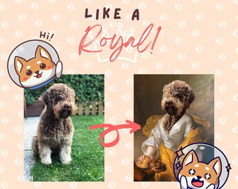 Digital portrait of your pet as an aristocrat