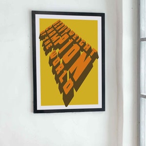 Heavyweight Champion Lyrics Print: Indie Music Poster, Sheffield Art