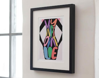 Shakira 'Hips Don't Lie' Lyrics Art Print: 00s Pop Music