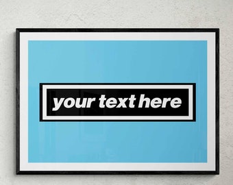 Impresión personalizada estilo oasis: Arte mural de música indie