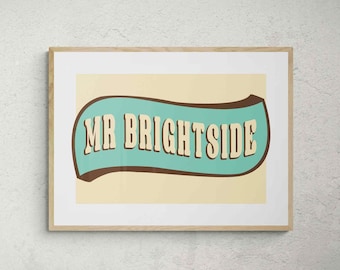 Mr Brightside Print: The Killers Inspired Indie Music Art