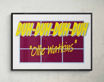 Ollie Watkins Chant Art Print: Aston Villa Football