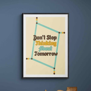 Fleetwood Mac Lyrics Print: 70s Music Wall Art