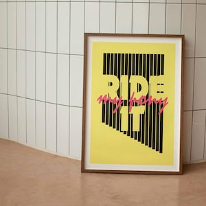 Ride It My Pony Print: 90s Music Lyrics Poster