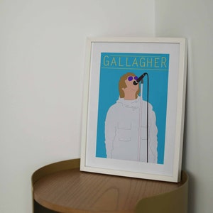 Liam Gallagher-pictogramafdruk: muurkunst rockmuziek oase