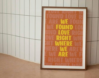 Thinking Out Loud Print | Ed Sheeran Lyric Wall Art | Love Song Poster | Romantic Gift | Wedding Anniversary Décor | Various Sizes